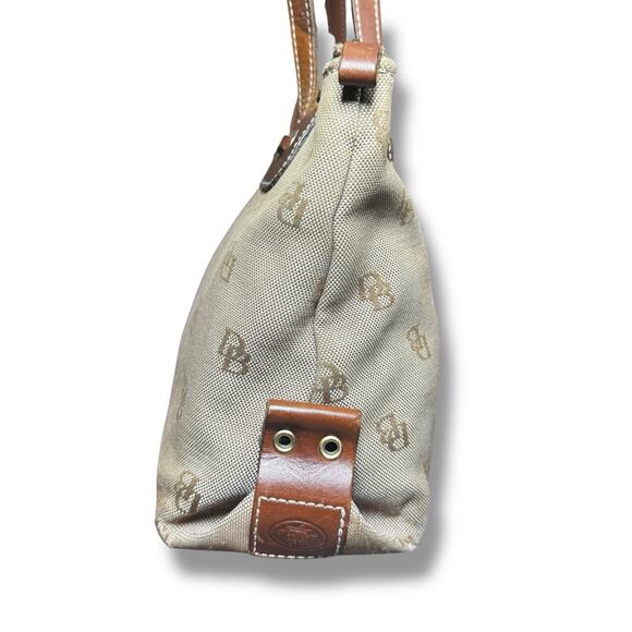 Dooney & Bourke Large Tassel Canvas Tote Bag Beige Brown Y2K — Read Description - Picture 8 of 15